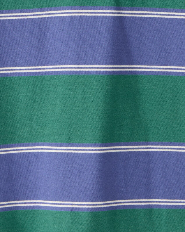 Product image 2 of Boys Cotton Short-Sleeve Stripe Polo - Green/Blue