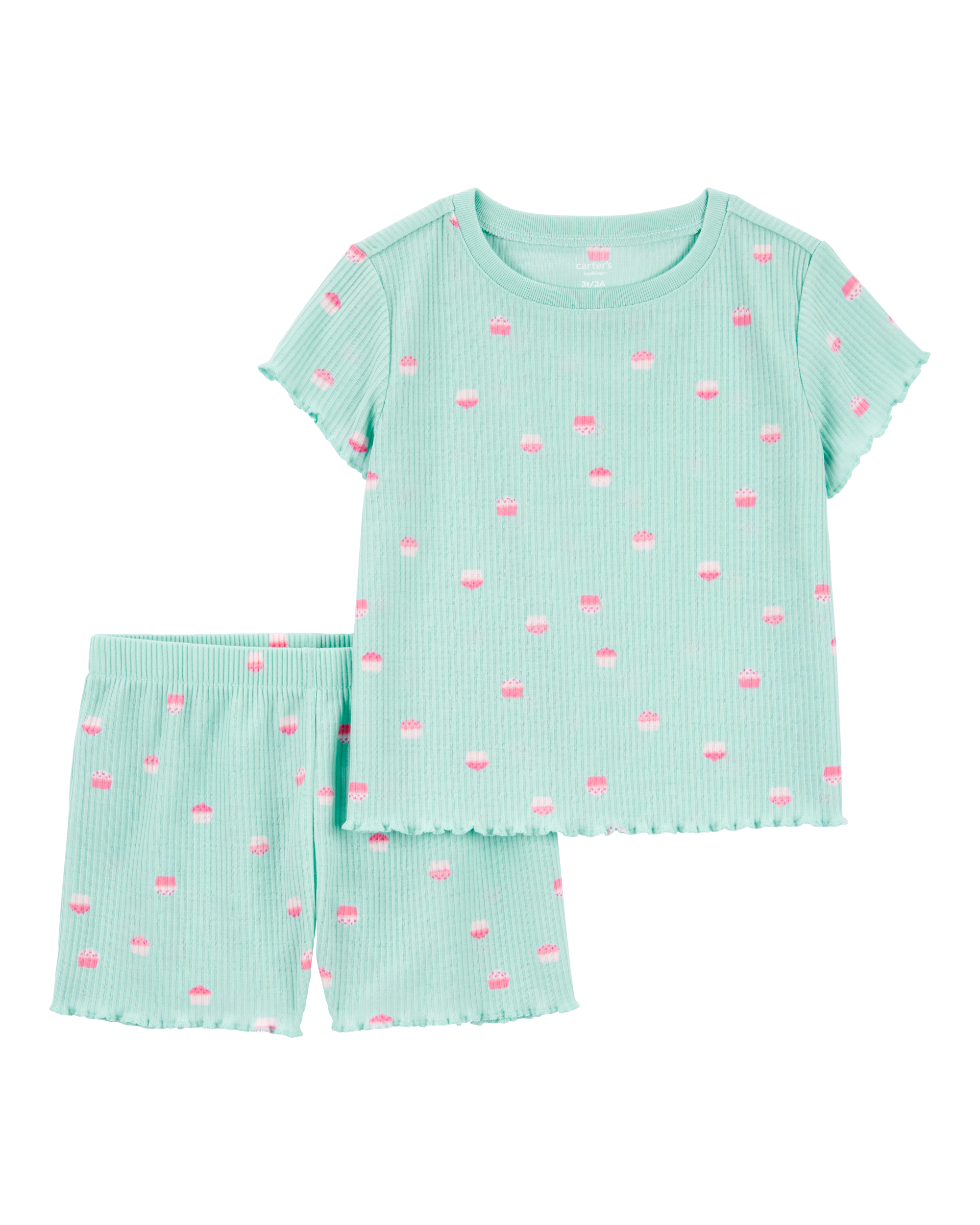 Toddler Girl 2-Piece Cupcake Loose Fit Pajamas