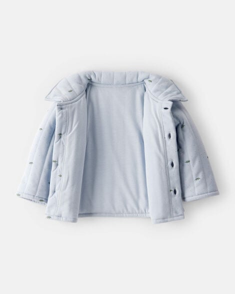 Product image 2 of Baby Boy Dinosaur Quilted Cardigan - Blue