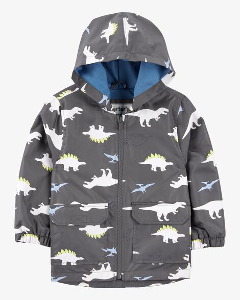  Product image 1 of Baby Dinosaur Color Changing Rain Jacket - Grey