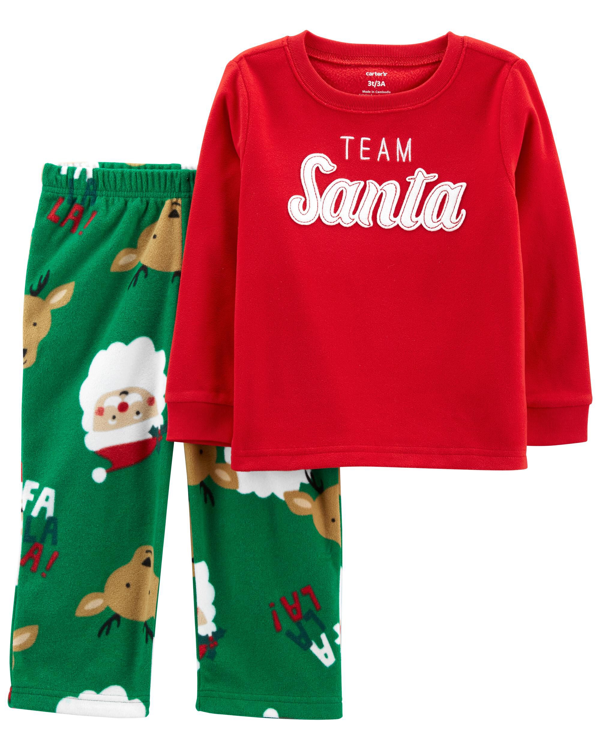 Carters team santa pajamas clearance