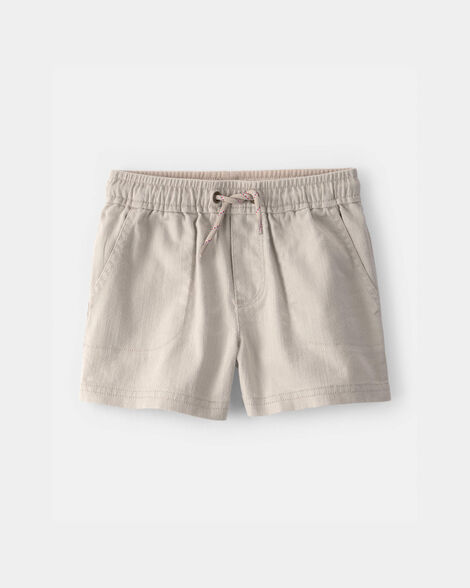 toddler boy twill shorts - light khaki