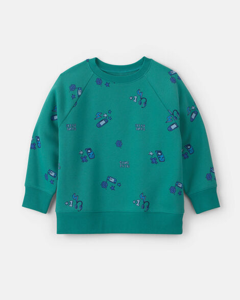 boys fleece pullover sweatshirt - green