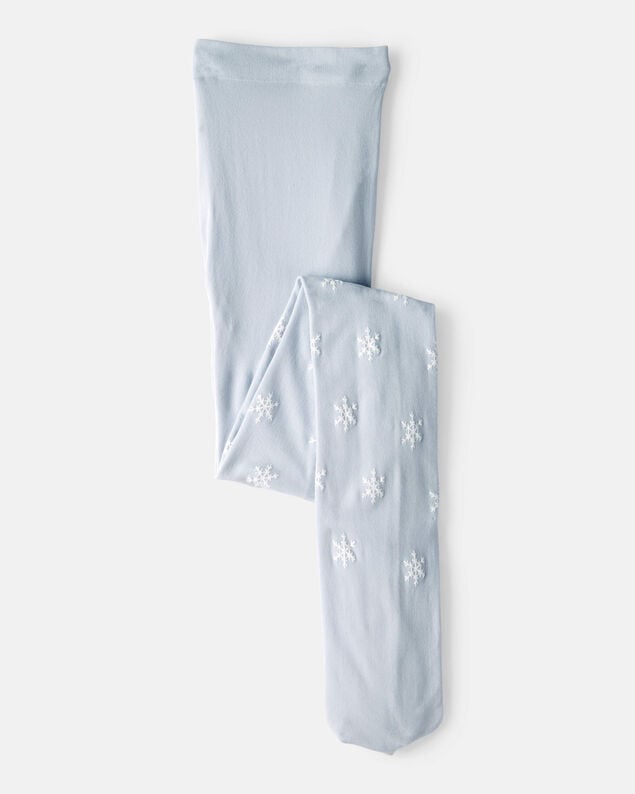 Product image 1 of Girls Snowflake Print Tights - Blue