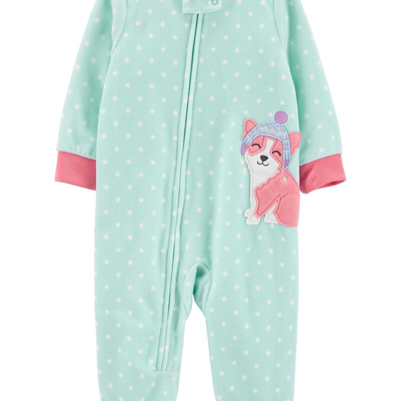 1 Piece Corgi Fleece Footless Pjs Carters Com
