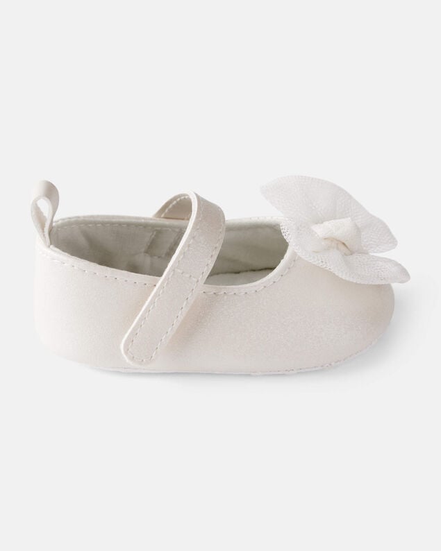 Product image 2 of Baby Girl Tulle Bow Dress Shoes - White