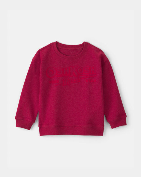 Toddler Boy OshKosh Logo French Terry Pullover Sweatshirt - Red