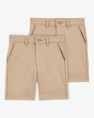 Product image 1 of Kid 2-Pack Ponte Knit Uniform Pants - Khaki