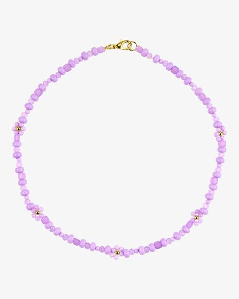  Product image 1 of Kid 1-Piece Beaded Flower Necklace - Purple