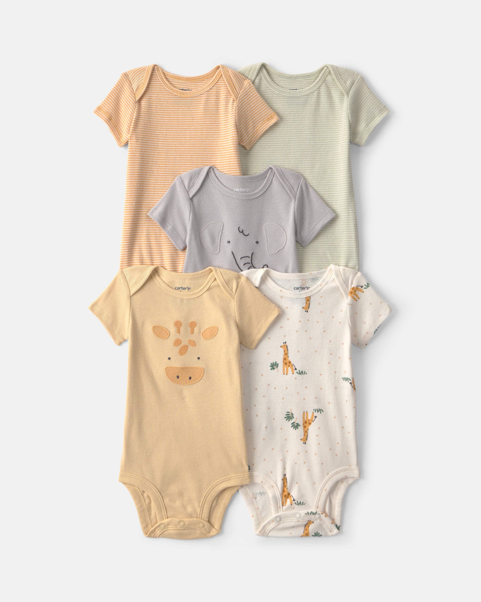 Carters baby 5-pack safari animal multipack bodysuits 12M Multi 17$