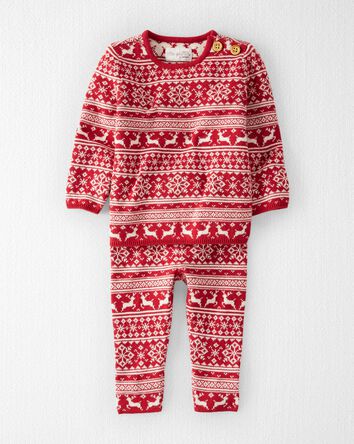 Baby Organic Cotton Fair Isle Sweater Set