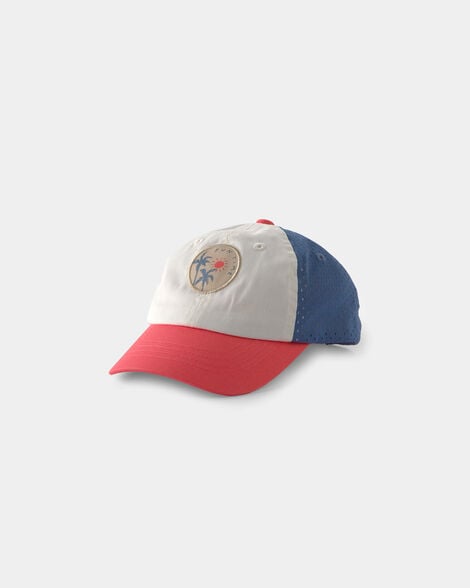 baby boy beach baseball hat - blue/red