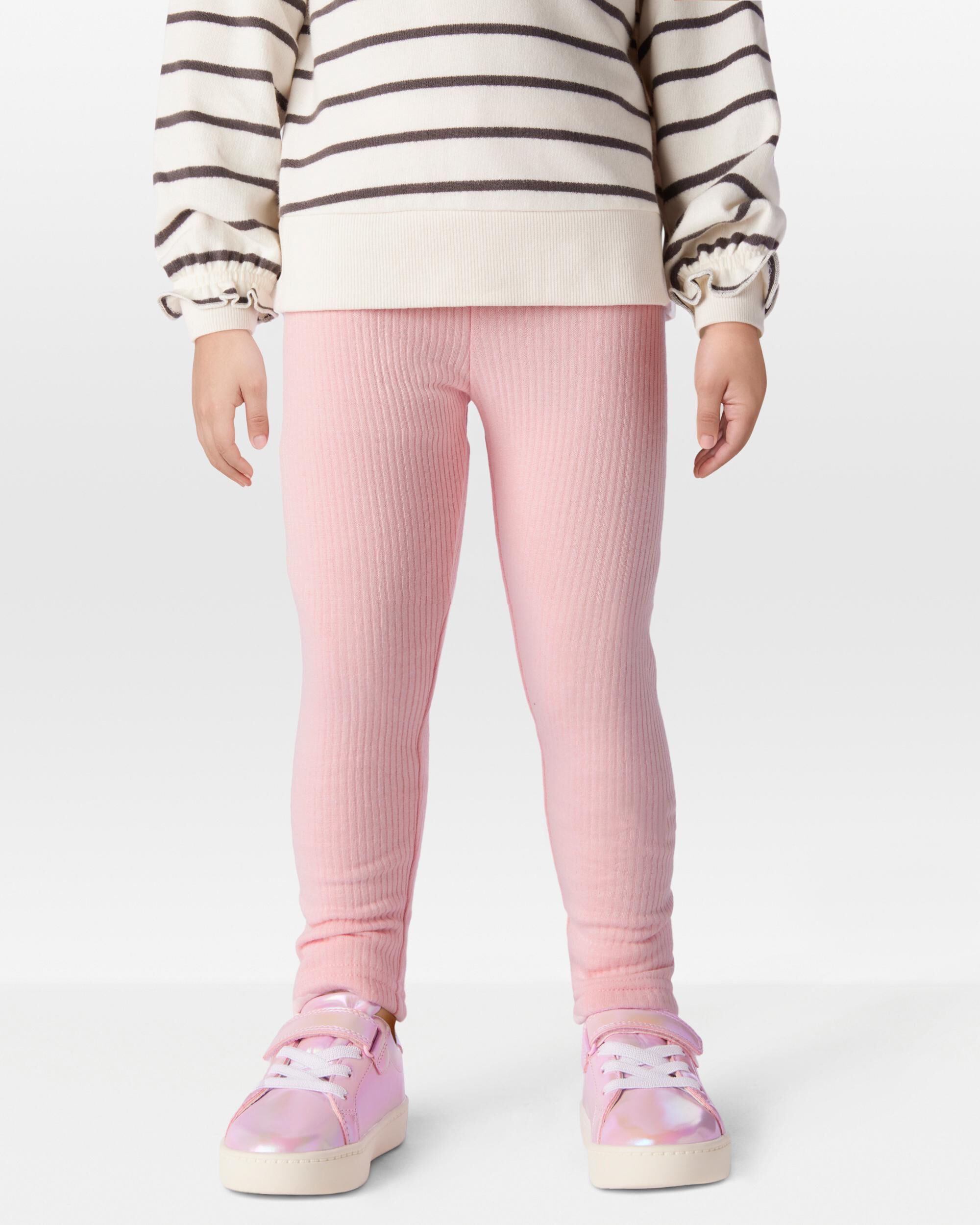 Carter s Toddler Girls Glitter Snowflake Cozy Fleece Leggings 3T Pink