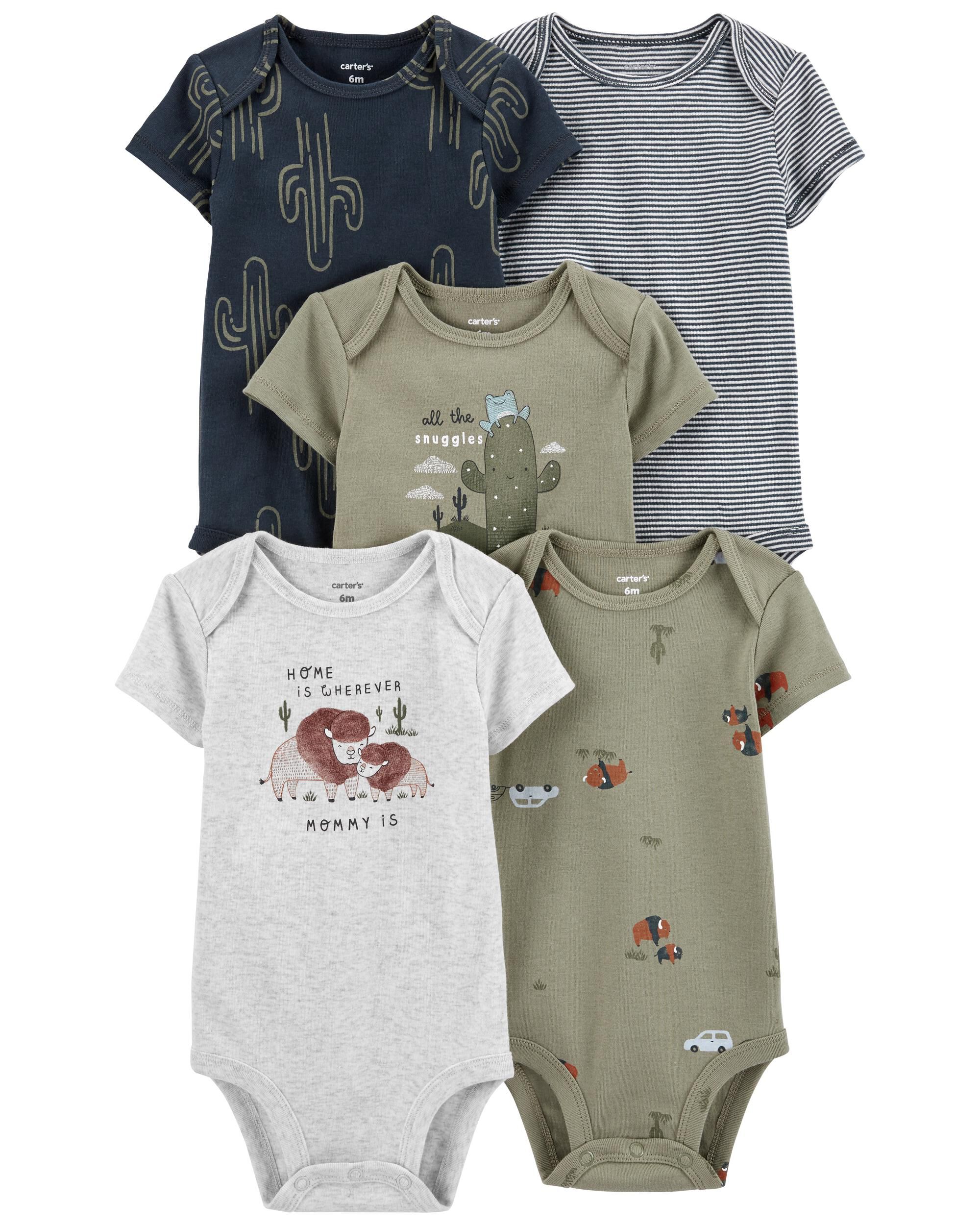 Multi Baby 5-Pack Short-Sleeve Original Bodysuits | carters.com