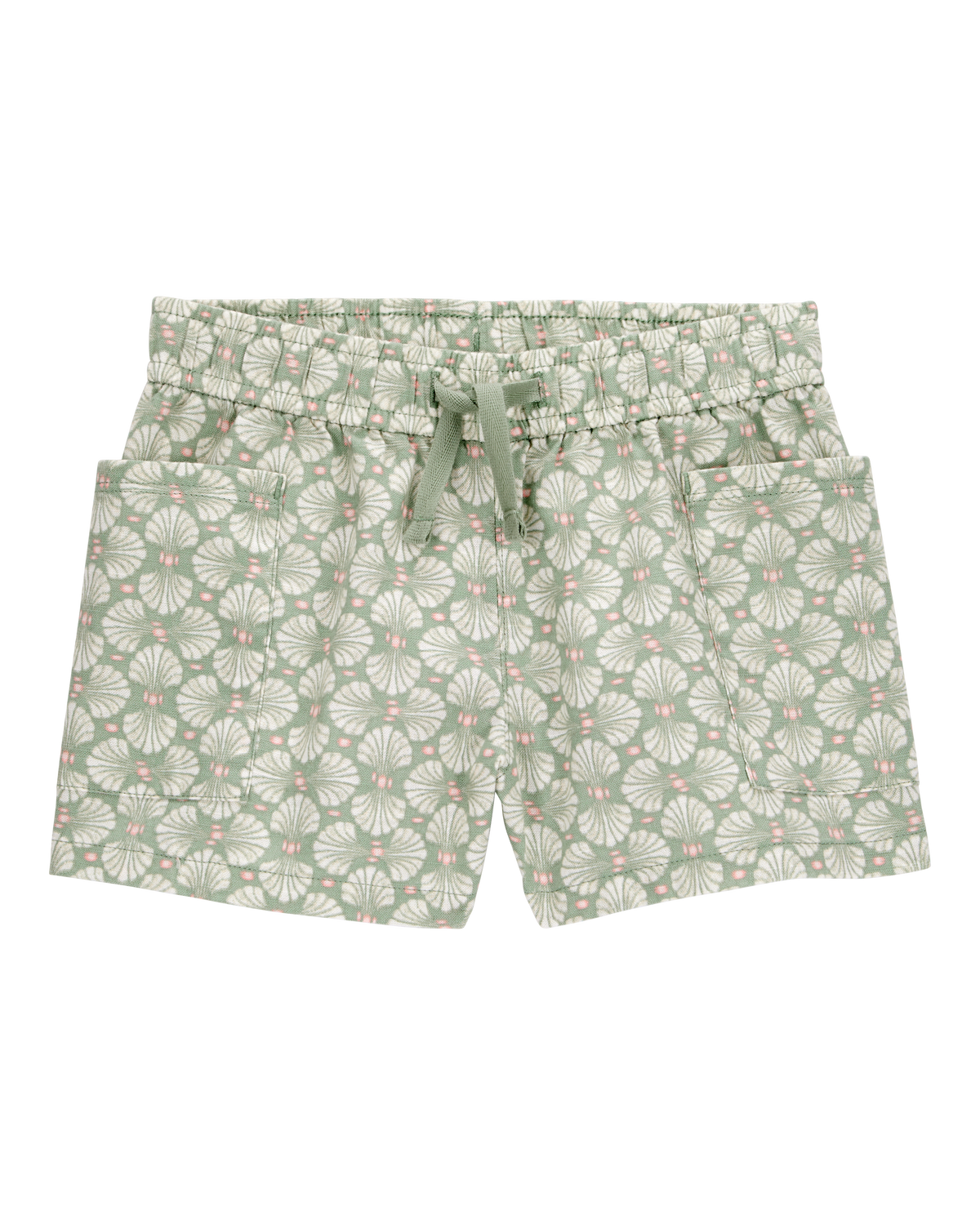 Toddler Tropical Print Drawstring Shorts - Green - OshKosh