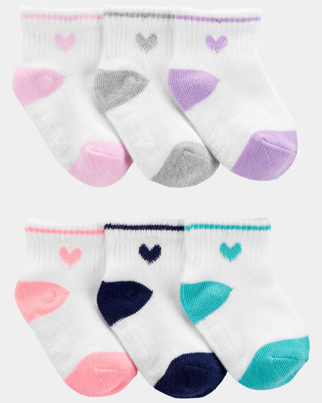 baby girl 6-pack crew socks