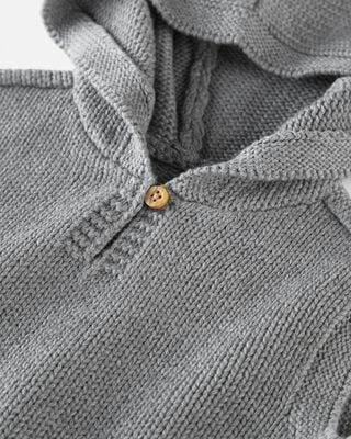 Product image 2 of Baby Organic Cotton Sweater Knit Hooded Poncho