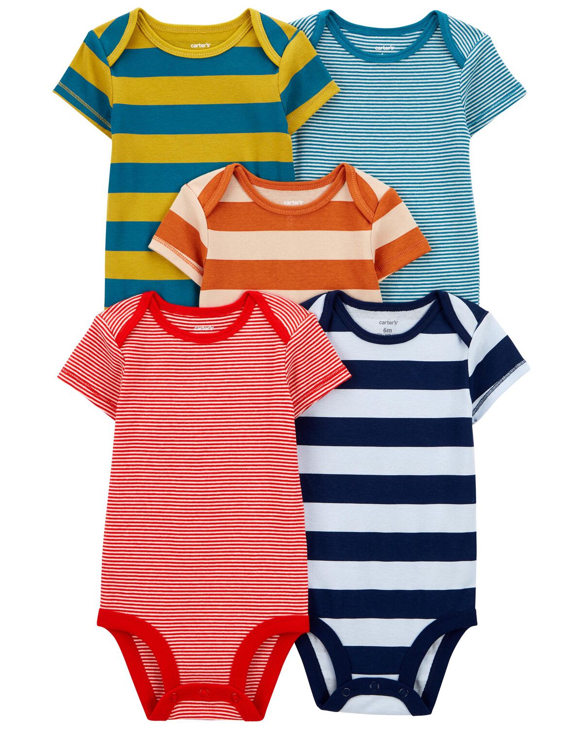 Baby 5Pack ShortSleeve Bodysuits Carter's Carter's