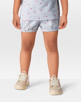 Product image 2 of Toddler Striped Star Print Shorts - Blue