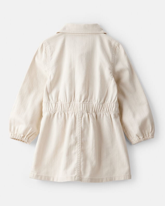 Product image 2 of Toddler Girl Embroidered Cotton Long-Sleeve Dress - White