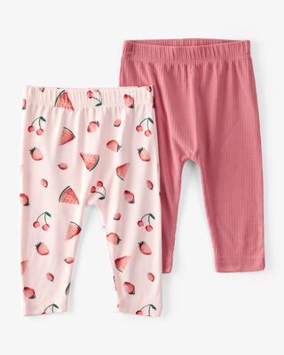 Product image 1 of Baby 2-Pack PurelySoft Pull-On Pants - Pink