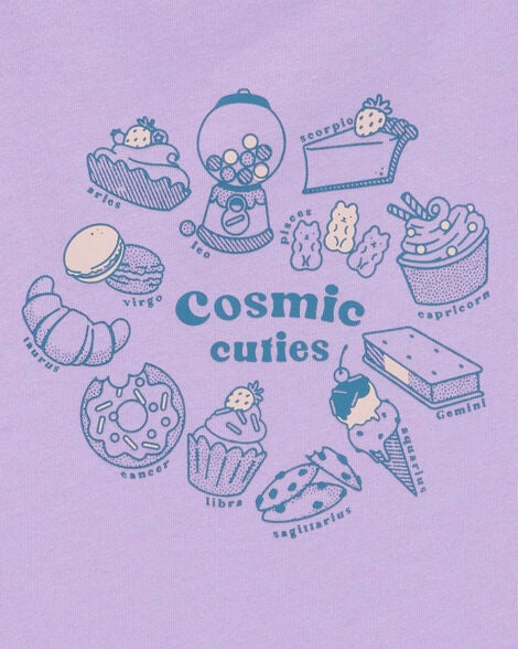  Product image 2 of Kid Cosmic Cuties Short-Sleeve Graphic Tee - Purple