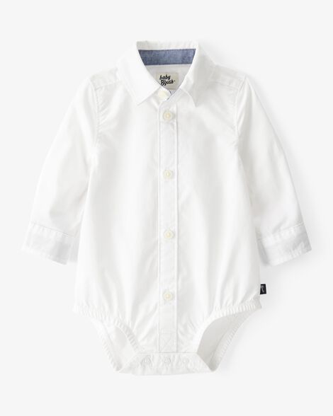 Newborn Clothes Newborn White Polo Onesie For Baby Boy White Long