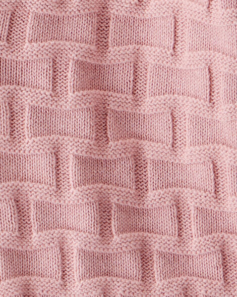 Product image 2 of Kid Cropped Sweater Knit Stitched Cardigan - Pink