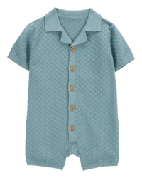 Baby Button-Front Sweater Romper
