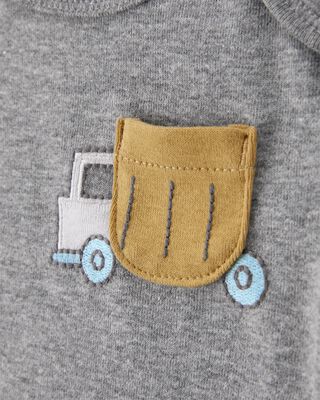 Product image 2 of 5-Pack Construction Short-Sleeve Cotton Bodysuits