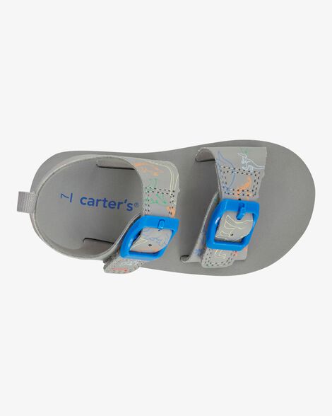  Product image 4 of Toddler Strappy Casual Sandals - Grey/Blue