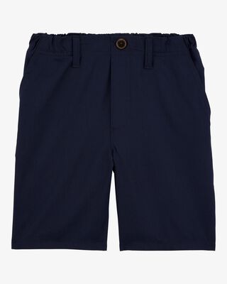 Product image 1 of Kid Poplin Pull-On Uniform Shorts - Navy
