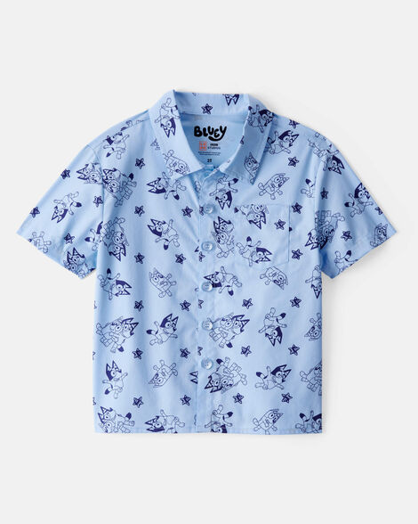 toddler boy bluey short-sleeve shirt - blue