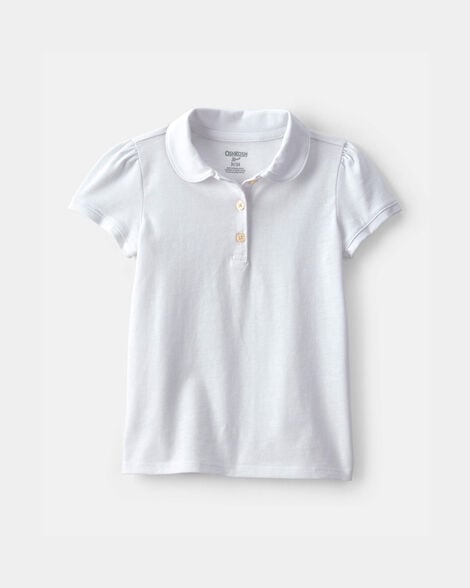 Toddler Girl Uniform Polo Shirt - White