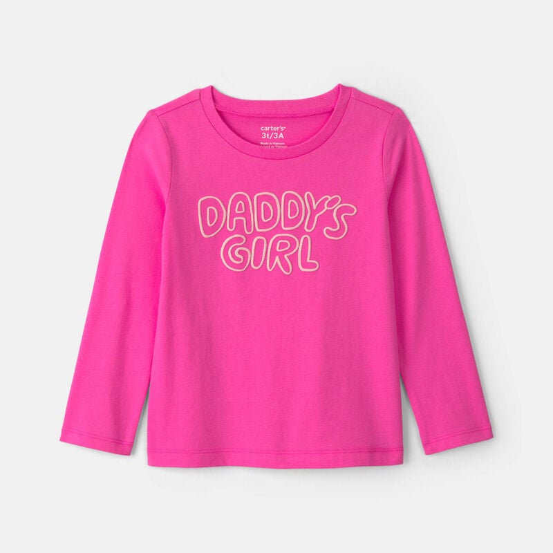 Toddler Girl 'Daddy's Girl' Long-Sleeve Graphic Tee - Pink