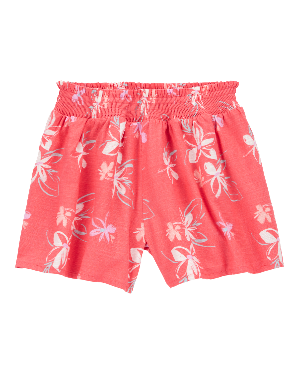 Kid 2-Piece Floral Embroidered Top & Linen Look-Alike Flowy