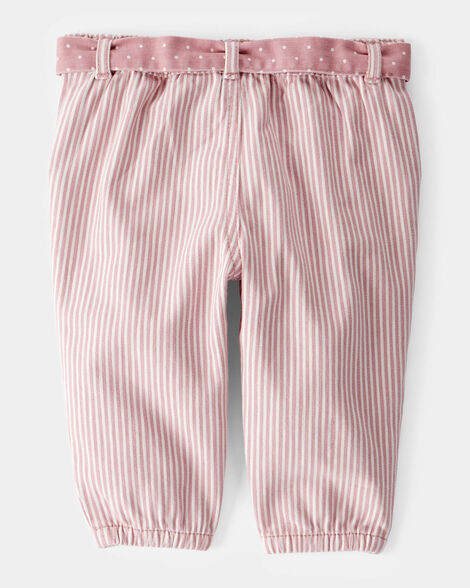  Product image 2 of Baby Vintage Inspired Twill Striped & Polka Dot Pants - Pink