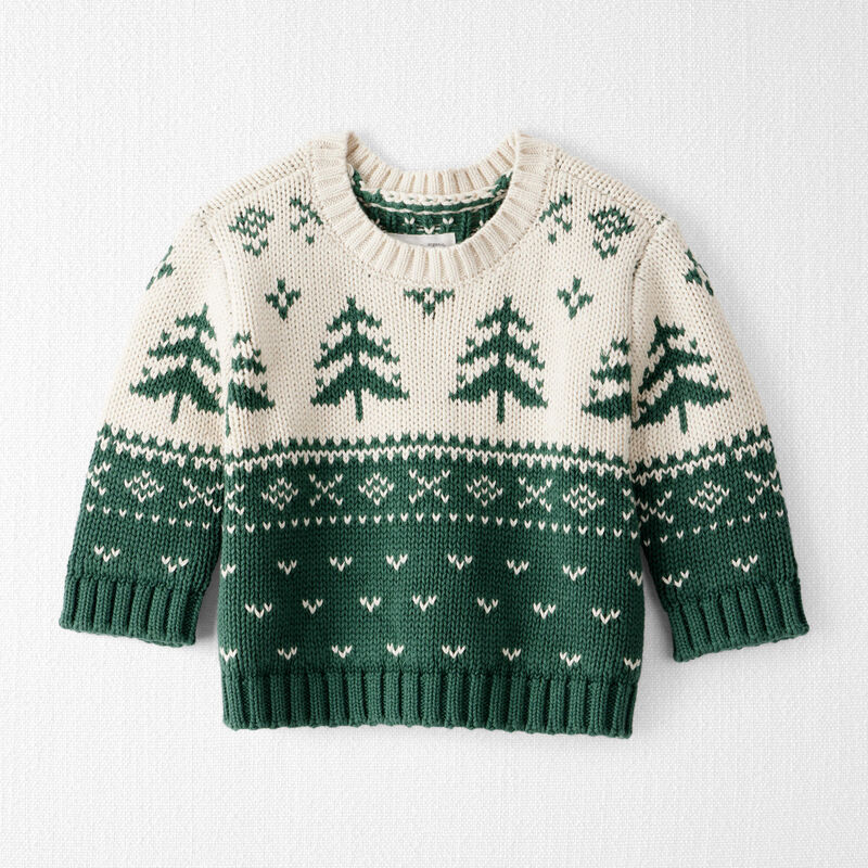 Baby Organic Cotton Fair Isle Sweater Knit Pullover