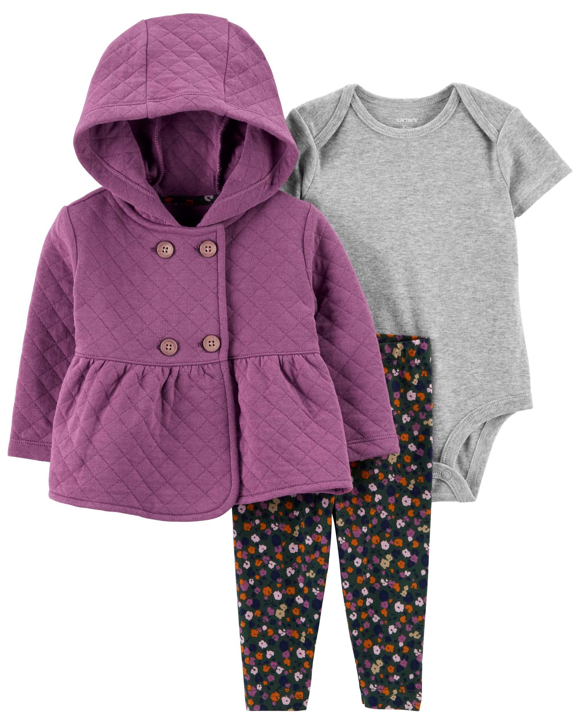 Baby 3 Piece Quilted Jacket Set Carter s Carter s