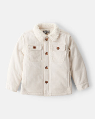 Product image 1 of Toddler Girl Corduroy Long-Sleeve Fashion Jacket - White