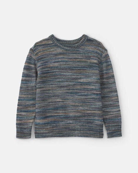 Boys Space Dye Sweater - Blue/Grey