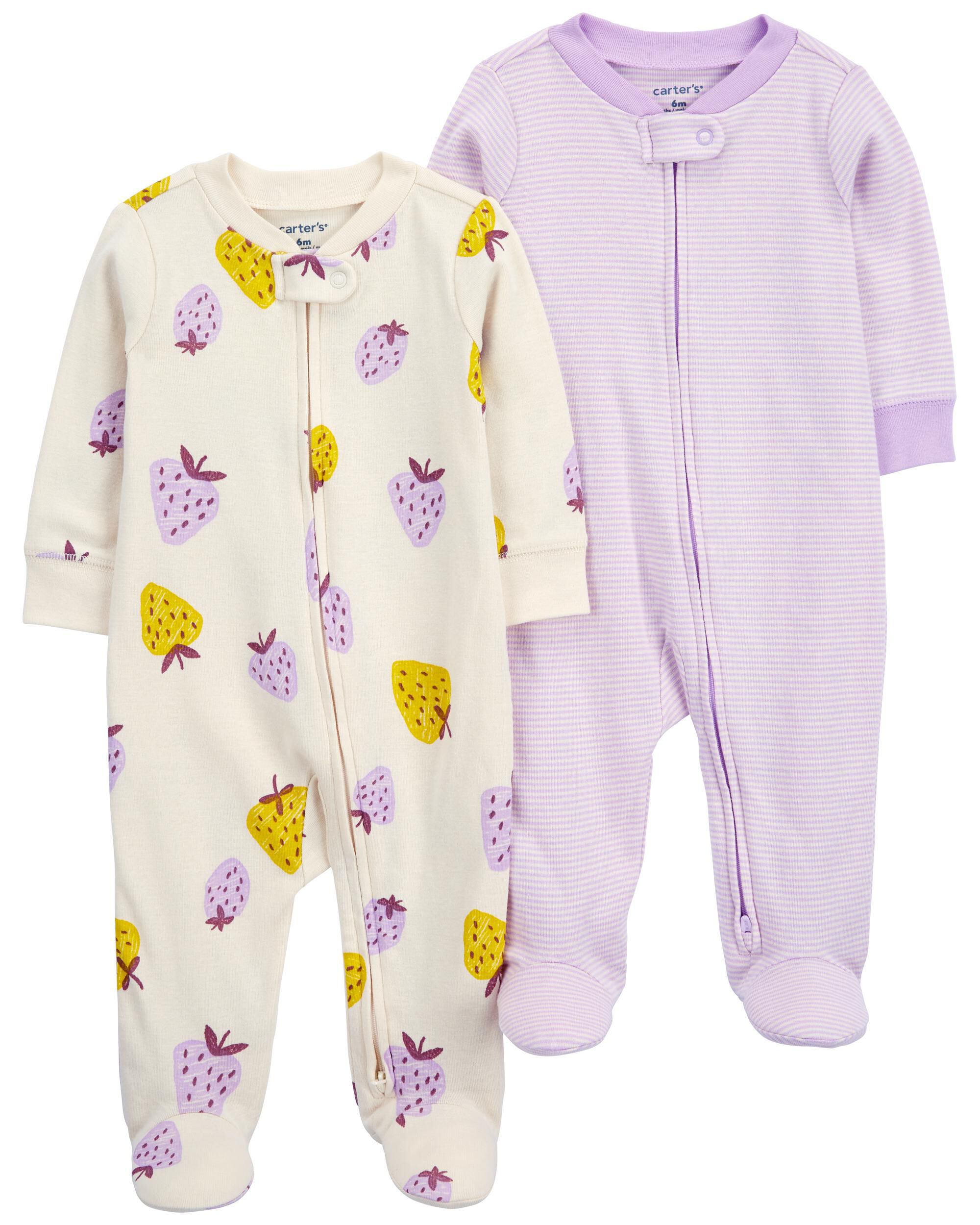 Carters strawberry pajamas shop