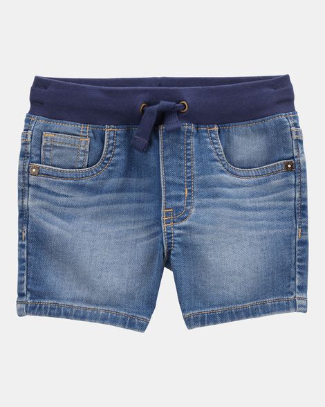 Toddler Pull-On Denim Short - Blue Wash