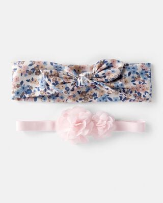 Baby 2-Pack Headwraps - White/Yellow