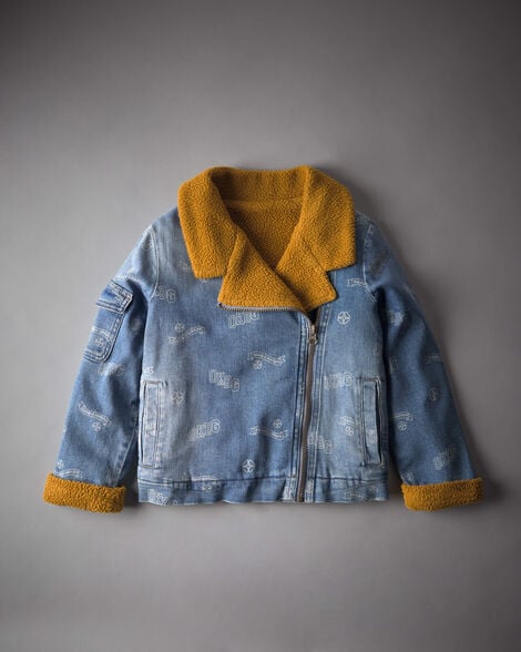Kids Logo Denim Jacket - Light Wash
