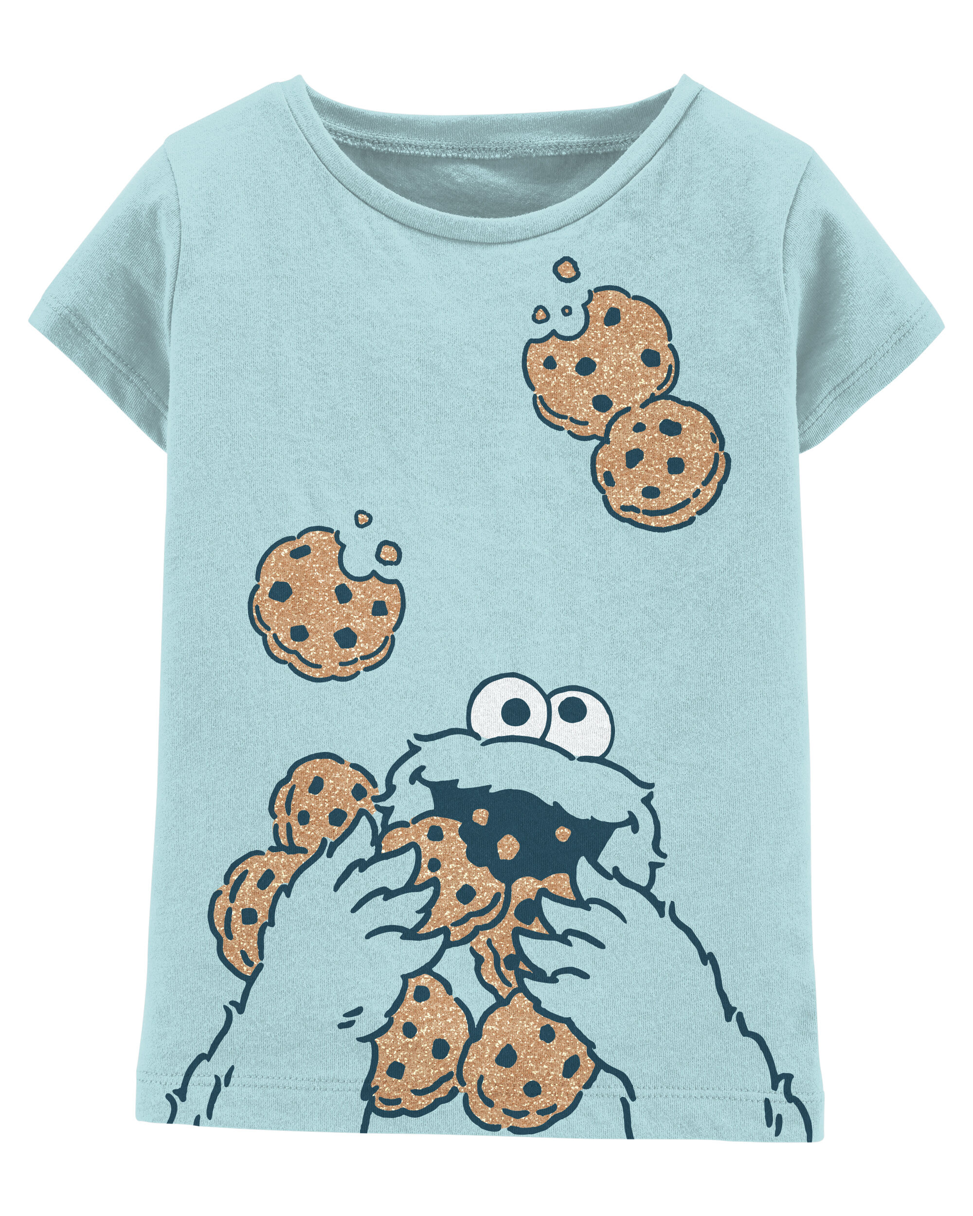 Toddler Turquoise Cookie Monster Tee 