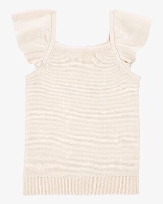 Product image 1 of Baby Flutter-Sleeve Rib Tank - White