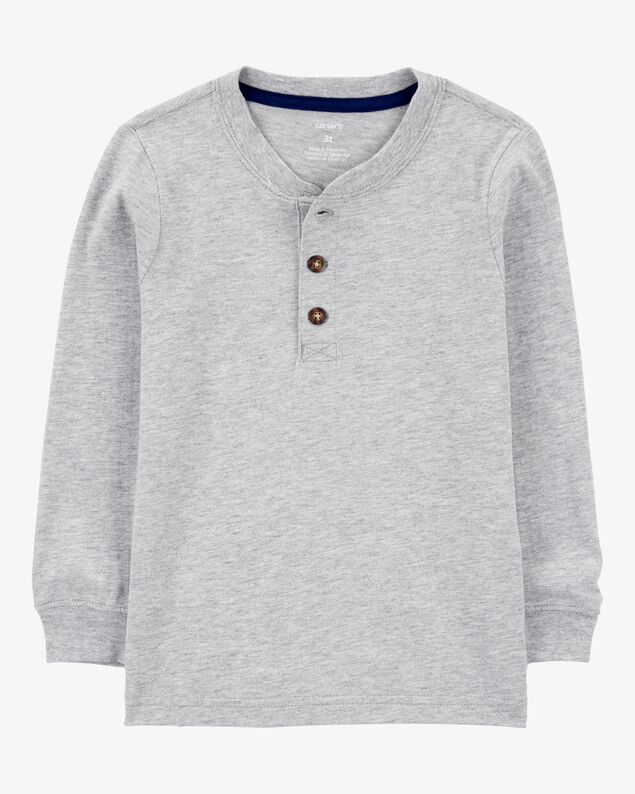 Product image 1 of Toddler Boy Long-Sleeve Henley Tee - Grey