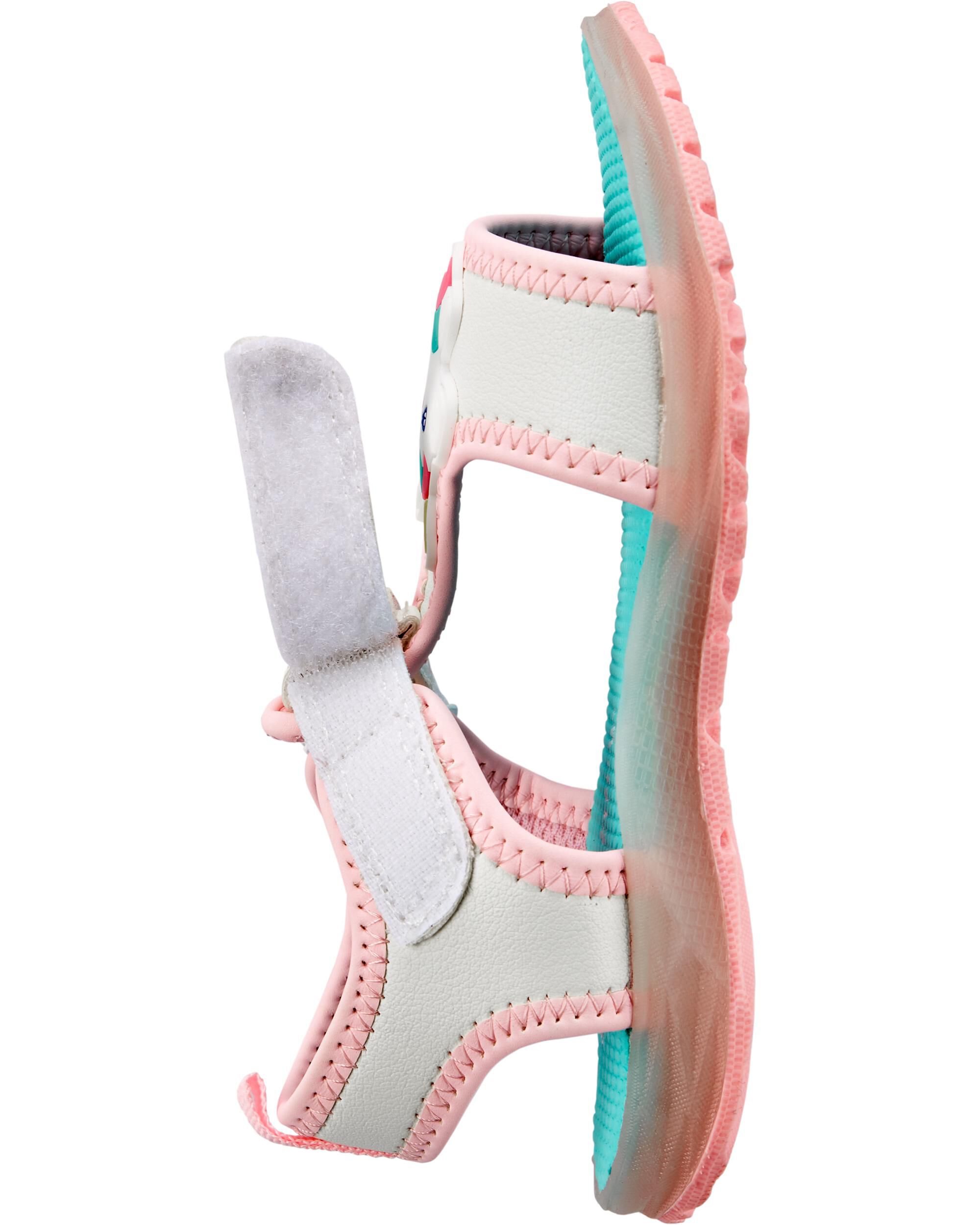 carter's unicorn light up sandals