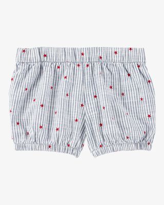 Product image 2 of Toddler Striped Star Print Shorts - Blue